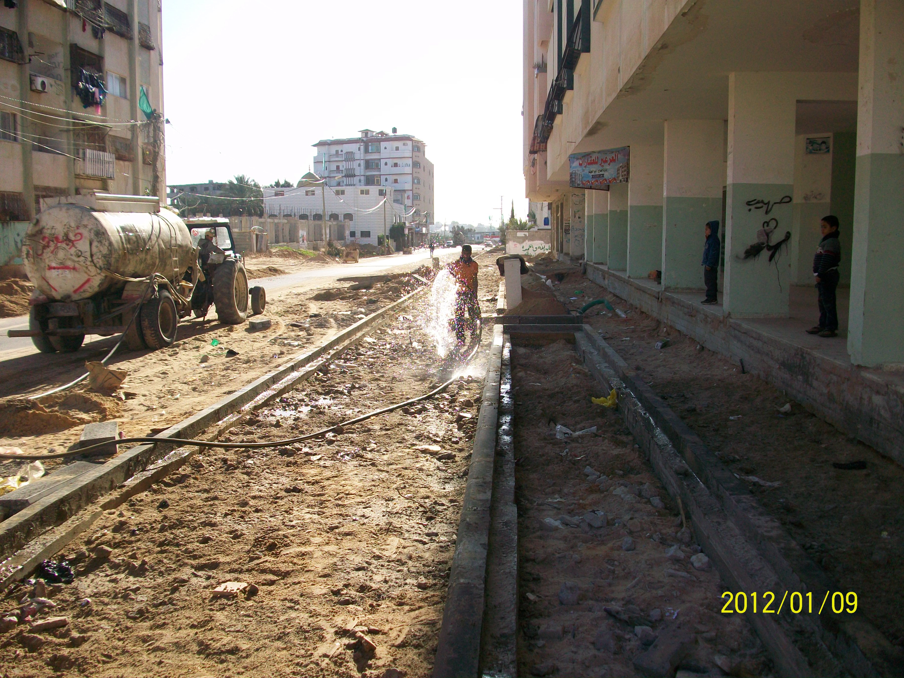مشروع تأهيل شارع المسجد المرحلة الاولى