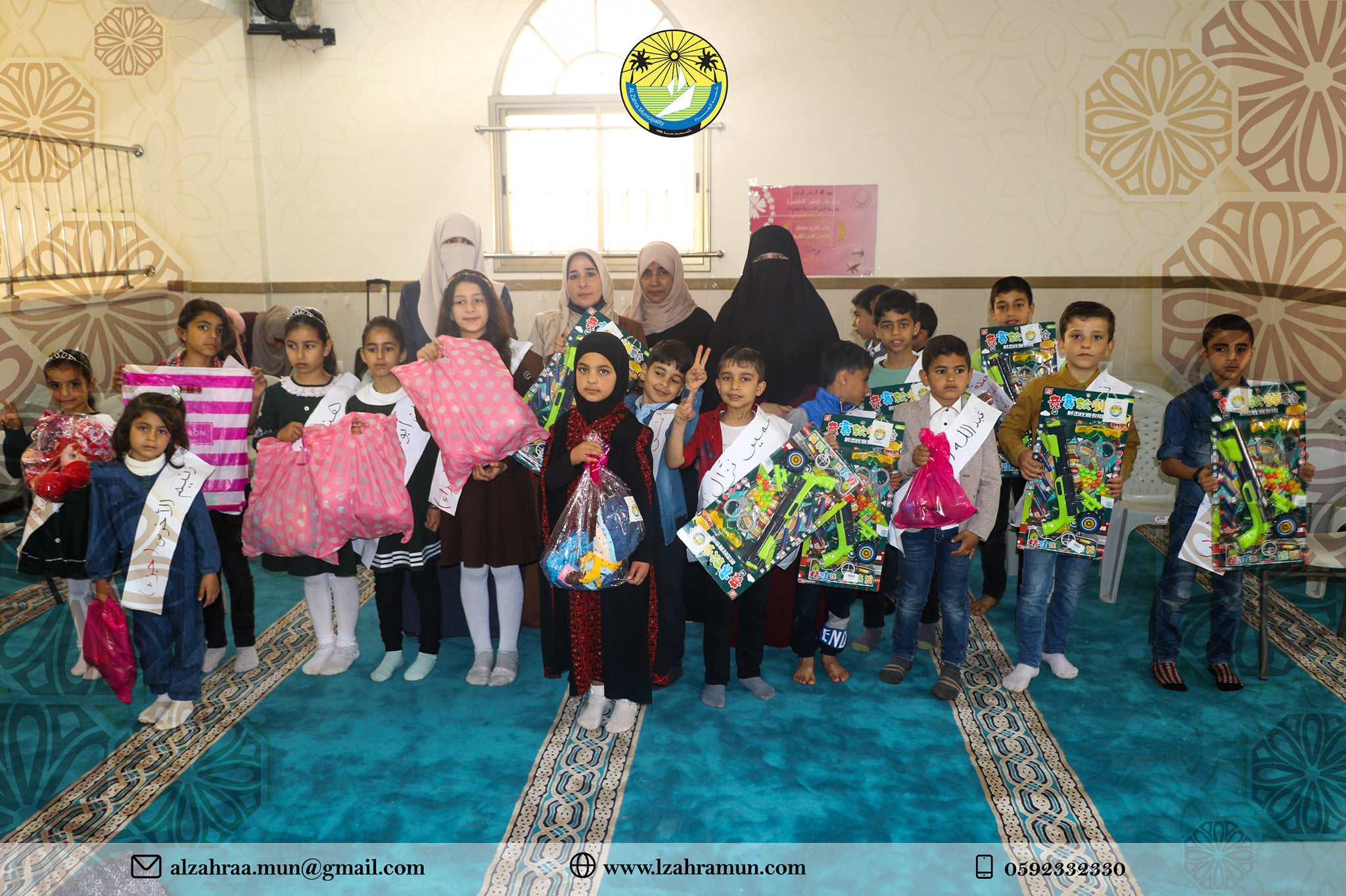 بلدية الزهراء تشارك في تكريم الطلاب المجتهدين في حفظ القرآن الكريم .
